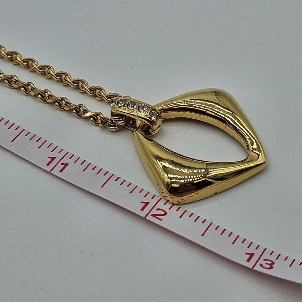 Yves Saint Laurent Gold Geometric Necklace - Picture 8 of 12